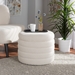 Baxton Studio Tabitha Modern and Contemporary Ivory Boucle Upholstered Storage Ottoman - BSO228-Beige-Ottoman