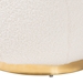 Baxton Studio Raelynn Modern and Contemporary Ivory Boucle Upholstered and Gold Metal Ottoman - BSO2212-Beige-Ottoman