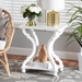 Baxton Studio Cianna Classic and Traditional White Wood End Table - BSOJY21A025-White-Wooden-ET