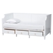 Baxton Studio Lowri Classic and Traditional White Finished Wood Full Size 3-Drawer Daybed - BSOLowri-White-Daybed-3DW-Full