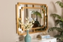 Baxton Studio Dayana Modern and Contemporary Antique Gold Finished Wood Accent Wall Mirror - BSORXW-8460