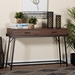 Baxton Studio Eivor Modern Industrial Walnut Brown Finished Wood and Black Metal 2-Drawer Console Table - BSOLCF20608C-Console Table