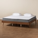 Baxton Studio Sarita Mid-Century Modern Ash Walnut Finished Wood Queen Size Bed Frame - BSOMG0094-Ash Walnut-Bed Frame-Queen