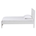 Baxton Studio Neves Classic and Traditional White Finished Wood Twin Size Platform Bed - BSONeves-White-Twin