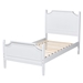 Baxton Studio Mariana Classic and Traditional White Finished Wood Twin Size Platform Bed - BSOMariana-White-Twin