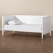 Baxton Studio Viva Classic and Traditional White Finished Wood Twin Size Daybed - BSOViva-White-Daybed-Twin