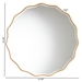 Baxton Studio Weston Modern Glam and Luxe Antique Goldleaf Finished Wood Accent Wall Mirror - BSORXW-8466