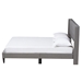 Baxton Studio Casol Mid-Century Modern Transitional Grey Fabric Upholstered Full Size Platform Bed - BSOCF 9272-C-Vele-C-Grey-Full