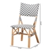 bali & pari Shai Modern French Grey and White Weaving and Natural Rattan Bistro Chair - BSOBC007-Rattan-DC