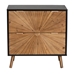 Baxton Studio Richardson Mid-Century Transitional Two-Tone Black and Natural Brown Finished Wood 2-Drawer Storage Cabinet - BSOLCF20144-2DW-Cabinet