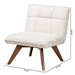 Baxton Studio Darielle Japandi Cream Boucle Fabric and Walnut Brown Finished Rubberwood Accent Chair - BSOBBT5453-Maya-Cream/Walnut-CC