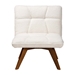 Baxton Studio Darielle Japandi Cream Boucle Fabric and Walnut Brown Finished Rubberwood Accent Chair - BSOBBT5453-Maya-Cream/Walnut-CC