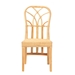 bali & pari Monaco Modern Bohemian Oak Brown Finished Mahogany Wood and Natural Rattan Dining Chair - BSOMonaco-Rattan-DC