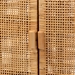 bali & pari Vivan Modern Bohemian Natural Brown Rattan and Mahogany Wood Storage Cabinet - BSOVivan-W137-Mahogany-Cabinet