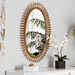 Baxton Studio Rogier Modern Glam and Luxe Antique Goldleaf Metal Accent Wall Mirror - BSORXW-10054