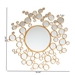Baxton Studio Castiel Modern Glam and Luxe Antique Goldleaf Metal Bubble Accent Wall Mirror - BSORXW-10057