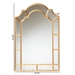 Baxton Studio Bedivere Modern Glam and Luxe Antique Goldleaf Metal Accent Wall Mirror - BSORXW-10738