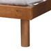 Baxton Studio Petra Mid-Century Modern Ash Walnut Finished Wood Queen Size Platform Bed - BSOPetra-Ash Walnut-Queen