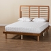 Baxton Studio Petra Mid-Century Modern Ash Walnut Finished Wood Full Size Platform Bed - BSOPetra-Ash Walnut-Full
