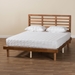 Baxton Studio Lucine Mid-Century Modern Ash Walnut Finished Wood Full Size Platform Bed - BSOLucine-Ash Walnut-Full