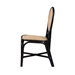 bali & pari Ayana Mid-Century Modern Two-Tone Black and Natural Brown Rattan Dining Chair - BSOAyana-Rattan-DC