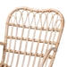 bali & pari Bajo Modern Bohemian Natural Brown Rattan Arm Chair - BSOBajo-Rattan-CC