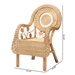 bali & pari Putri Modern Bohemian Natural Rattan Arm Chair - BSOPutri-Rattan-AC