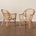 bali & pari Zara Modern Bohemian Natural Rattan 2-Piece Accent Chair Set - BSOZara-Rattan-AC