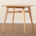 Baxton Studio Leena Mid-Century Modern Natural Oak Finished Wood Counter Height Pub Table - BSOLeena-Natural Oak-PT