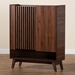 Baxton Studio Paricia Mid-Century Modern Walnut Brown Finished Wood Shoe Cabinet - BSOSESC70340WI-CLB-Shoe Cabinet