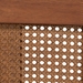 Baxton Studio Aveena Mid-Century Modern Walnut Brown Finished Wood Queen Size Platform Bed - BSOMG0004-3-Ash Walnut/Rattan-Queen