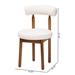 Baxton Studio Edric Modern Japandi Cream Boucle Fabric and Walnut Brown Finished Wood 2-Piece Dining Chair Set - BSOBBT5491-Maya-Cream-DC