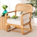 bali & pari Ailith Modern Bohemian Light Honey Rattan Arm Chair - BSOModel 4-Light Honey Rattan-CC
