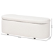 Baxton Studio Lavina Modern White Teddy-Bear Fabric Storage Bench - BSOBBT3212.11 A2-White-Bench
