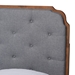 Baxton Studio Garron Mid-Century Modern Grey Fabric and Walnut Brown Wood King Size Platform Bed - BSOMG9772/97151-King