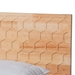 Baxton Studio Hosea Japandi Carved Honeycomb Natural King Size Platform Bed - BSOSW8588-Natural-King