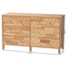Baxton Studio Hosea Japandi Carved Honeycomb Natural 6-Drawer Dresser - BSOSW8000-61D6D-6DW-Natural-Dresser