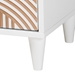 Baxton Studio Louetta Coastal White Caved Contrasting 2-Drawer Nightstand - BSOSW8000-63NS2D-2DW-White-Nightstand