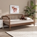 Baxton Studio Parson Classic Mid-Century Modern Walnut Brown Finished Wood Twin Size Daybed - BSOMG0073-1-Walnut-Daybed