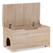 Baxton Studio Mariam Modern and Contemporary Oak Finished Wood Cat Litter Box Cover House - BSOSECHC150140WI-Hana Oak-Cat House