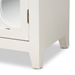 Baxton Studio Garcelle Modern and Contemporary White Finished Wood and Mirrored Glass 2-Door Sideboard - BSOJY20B073-White/Mirror-Sideboard