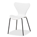 Baxton Studio Jaden Modern and Contemporary White Plastic and Black Metal 4-Piece Dining Chair Set - BSOAY-PC11-White Plastic-DC
