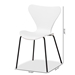 Baxton Studio Jaden Modern and Contemporary White Plastic and Black Metal 4-Piece Dining Chair Set - BSOAY-PC11-White Plastic-DC