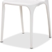 Baxton Studio Warner Modern and Contemporary White Plastic 4-Piece Dining Chair Set - BSOAY-PC13-White Plastic-DC