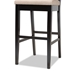 Baxton Studio Gideon Modern and Contemporary Sand Fabric Upholstered and Dark Brown Finished Wood 2-Piece Bar Stool Set - BSORH2083BP-Sand/Dark Brown-BS