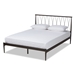 Baxton Studio Nano Modern and Contemporary Black Finished Metal Queen Size Platform Bed