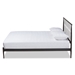 Baxton Studio Nano Modern and Contemporary Black Finished Metal Queen Size Platform Bed - BSOTS-Nano-Black-Queen