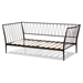 Baxton Studio Lysa Modern and Contemporary Black Bronze Finished Metal Twin Size Daybed - BSOTS-Lysa-Black-Daybed
