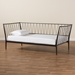 Baxton Studio Lysa Modern and Contemporary Black Finished Metal Twin Size Daybed - BSOTS-Lysa-Black-Daybed