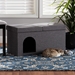 Baxton Studio Faber Modern and Contemporary Dark Grey Fabric Upholstered and Wood Cat Litter Box Cover House - BSO4A151NO-Dark Grey-Pet House